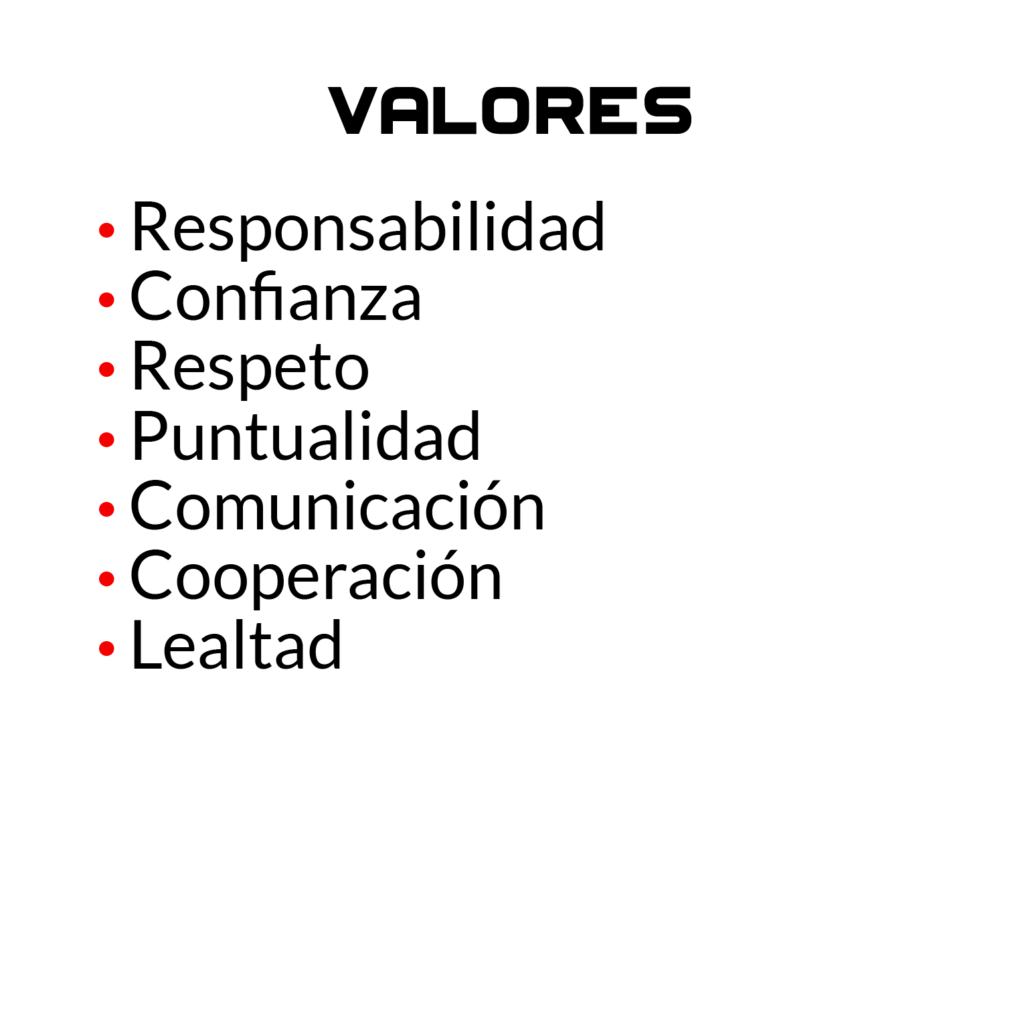 Valores - Super Lub